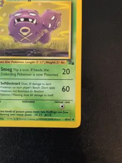 Weezing First Edition Fossil Pokemon 45/62 Regular - Image 4