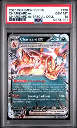 2025 POKEMON SVP SPECIAL COLLECTION PROMO #196 CHARIZARD EX PSA 10 - Image 1