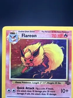 Flareon 3/64 - Jungle Unlimited Holo Rare Pokemon TCG Vintage - Image 2