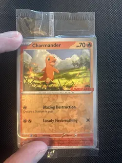 Pokemon TCG SEALED Charmander 004/165 GameStop Promo Near Mint - Image 1