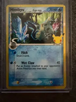 Mimikyu Delta Species SWSH136 Pokemon TCG Sword & Shield Celebrations Promo NM/M - Image 1