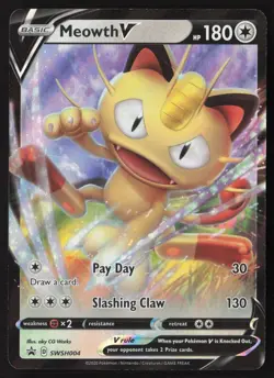 Meowth V SWSH004 Pokemon Sword and Shield Promo - Image 1