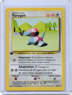 Carte Pokemon - Porygon - 39/102 - Set de Base Edition 1 - 1999 - Image 1