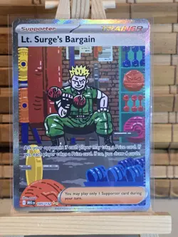 Lt. Surge's Bargain 185/132 - Me01: Mega Evolution Holo SIR - Pokemon NM/M - Image 1