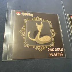 24k Gold Plated Pokemon Sticker Lot of 4 Articuno, Dragonair, Magikarp, Staryu! - Image 4