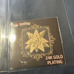 24k Gold Plated Pokemon Sticker Lot of 4 Articuno, Dragonair, Magikarp, Staryu! - Image 5