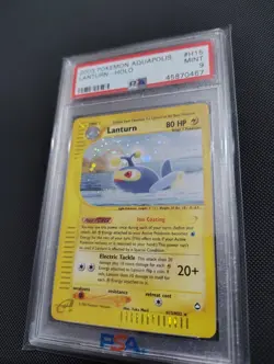 PSA 9 MINT Lanturn Holo H15/H32 2003 Pokemon Aquapolis E Reader - Image 1