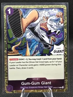One Piece Gum-Gum Giant (OP09-078/229) OP09 Emperors in the New World LP FOIL - Image 1