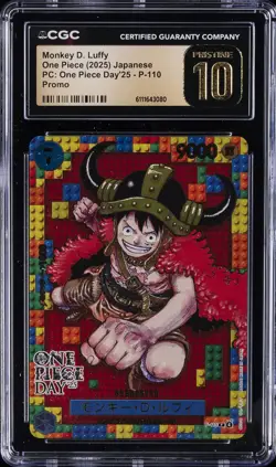 2025 ONE PIECE JPN PC: ONE PIECE DAY '25 PROMO MONKEY D. LUFFY CGC 10 PRISTINE - Image 1