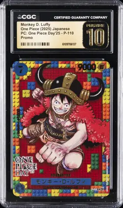 2025 ONE PIECE (2025) JPN ONE PIECE DAY #P-110 MONKEY D.LUFFY CGC 10 PRISTINE - Image 1