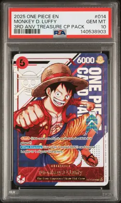 2025 ONE PIECE 3RD ANNIVERSARY! #014 MONKEY D. LUFFY PSA 10 - Image 1