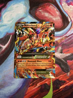 Pokemon TCG- 2015 M Blaziken EX XY86 Black Star Promo LP - Image 1