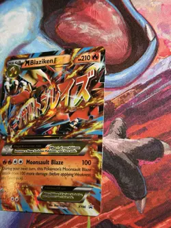 Pokemon TCG- 2015 M Blaziken EX XY86 Black Star Promo LP - Image 5