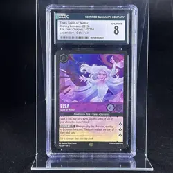 TOUGH GRADE 8 Lorcana The First Chapter ELSA Spirit of Winter #42 Cold Foil 2023 - Image 1