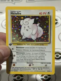 Pokemon Tcg Melofee (Clefairy) Base French 1st Edition Holo MP Pikachu Voltorb - Image 2