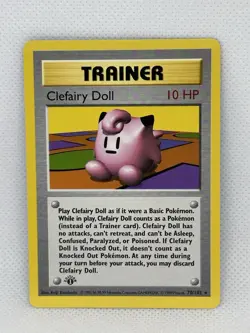Clefairy Doll - 1st Edition Shadowless - 70/102 Base Set - Pokemon TCG - 1999 NM - Image 1