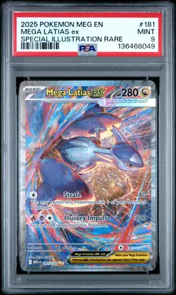 2025 POKEMON MEGA EVOLUTION SPECIAL ILLUSTRATION RARE #181 MEGA LATIAS EX PSA 9 - Image 1