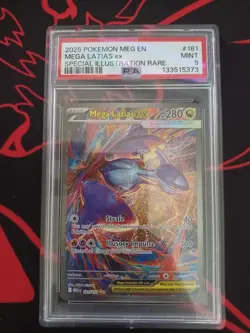 2025 Pokemon Mega Evolution #181 Mega Latias ex Special Illustration Rare PSA 9 - Image 1