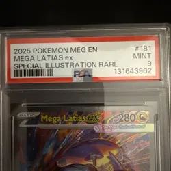 2025 POKEMON MEGA EVOLUTION SPECIAL ILLUSTRATION RARE #181 MEGA LATIAS EX PSA 9 - Image 3