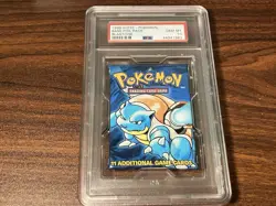 POKEMON PSA 10 GEM MINT BASE SET UNLIMITED BOOSTER PACK BLASTOISE ART WOTC 1999 - Image 1