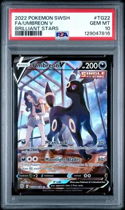 PSA 10 Umbreon V TG22/TG30 Brilliant Stars FA Pokemon Card Trainer Gallery - Image 1