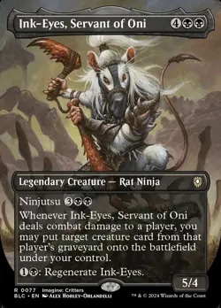 Ink-Eyes, Servant of Oni (NM) #77 Borderless Bloomburrow BLC Magic card MTG - Image 1