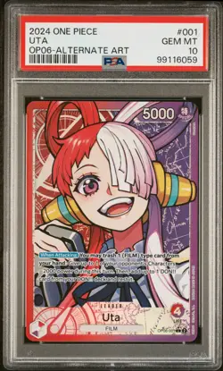 Uta Leader Alt Art OP06-001 PSA 10 - One Piece Wings of the Captain 2024 English - Image 1
