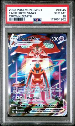 Pokemon Deoxys VMAX SWSH Crown Zenith Galarian Gallery GG45/GG70 PSA10 - Image 1