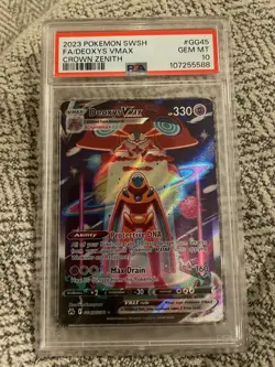 Pokemon Deoxys VMAX SWSH Crown Zenith Galarian Gallery GG45/GG70 PSA10 - Image 1