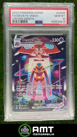 Deoxys VMAX PSA 10 2023 Pokemon Sword Shield Crown Zenith Galarian Gallery GG45 - Image 1