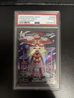 Deoxys VMAX Pokemon Crown Zenith Galarian Gallery GG45 PSA 10 - Image 1