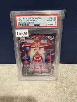 Pokemon Deoxys VMAX Crown Zenith Galarian Gallery Full Alt Art #GG45 PSA 10 - Image 1