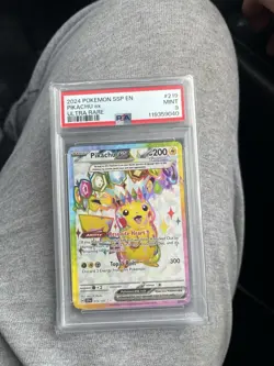Pokemon Pikachu TCG EX 219/191 Surging Sparks Ultra Rare PSA 9 Graded - Image 1