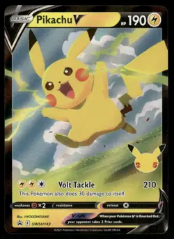 Pokemon Cards Pikachu V SWSH143 SWSH Celebrations Black Star Promo NM - Image 1