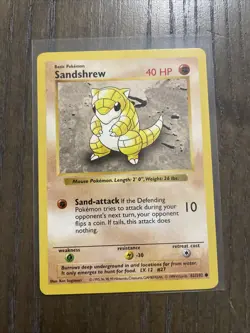 Sandshrew 062/102 Base Set (Shadowless) Regular Card - Image 1