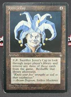 MTG Jester's Cap- DAMAGED -Ice Age Magic the Gathering Card # 324 - Image 1