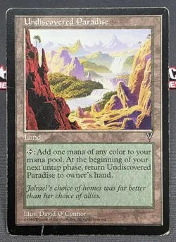 MTG Undiscovered Paradise- DAMAGED -Visions Magic the Gathering Card # 167 - Image 1