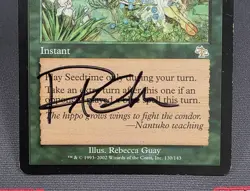 MTG Seedtime- Signed -Judgment Magic the Gathering Card # 130 - Image 4
