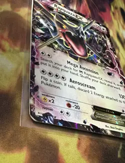 Pokemon TCG Rayquaza EX XY69 SHINY Black Star Promo Holo Card 2015 Damaged - Image 3