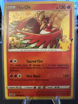 Ho-Oh 001/025 NM - Pokemon 25th Celebrations Card TCG #001/025 HOLO RARE 2021 - Image 1