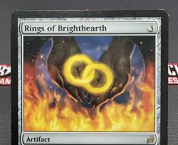 MTG Rings of Brighthearth- DAMAGED -Lorwyn Magic the Gathering Card # 259 - Image 3