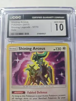 CGC 10 Shining Arceus 57/73 Holo Shining Legends Pokemon Card - Image 2