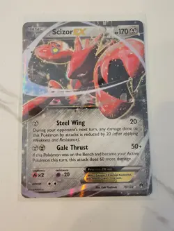 NM! Scizor EX 76/122 Ultra Rare Holo XY Breakpoint Pokemon Card - NM! - Image 1