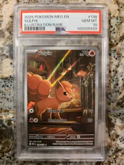 Pokemon Vulpix Card Illustration Rare Mega Evolutions 138/132 PSA 10 Gem Mint - Image 1