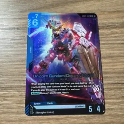 Gundam Card Game Newtype Rising Unicorn Gundam (Destroy Mode) GD01-002 LR - Image 1