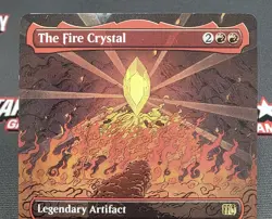 MTG The Fire Crystal- DAMAGED -FINAL FANTASY Magic the Gathering Card # 337 - Image 3