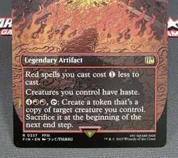 MTG The Fire Crystal- DAMAGED -FINAL FANTASY Magic the Gathering Card # 337 - Image 4