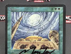 MTG Cyclone- Signed -Arabian Nights Magic the Gathering Card # 045 - Image 3