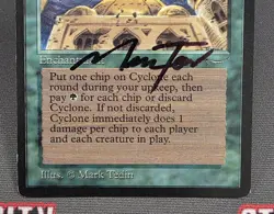 MTG Cyclone- Signed -Arabian Nights Magic the Gathering Card # 045 - Image 4