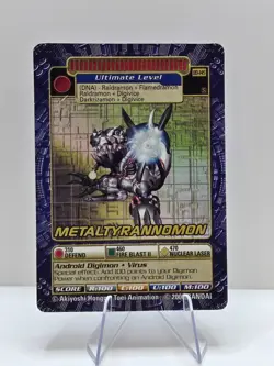 Metaltyrannomon Bo-145 HOLO RARE Digimon 2000 Bandai Digi-Battle Card Game - Image 1